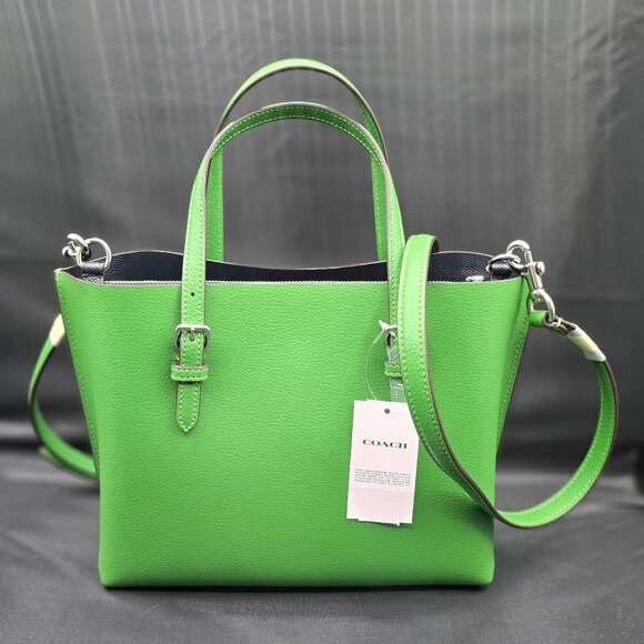 Coach Mollie Tote Bag 25 CV966 Kelly Green - Picture 2 of 10